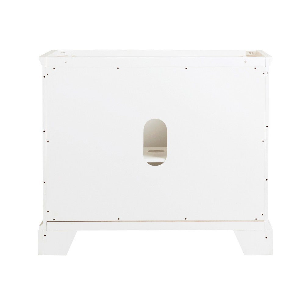 Fresca Windsor 40" Matte White Traditional Bathroom Cabinet