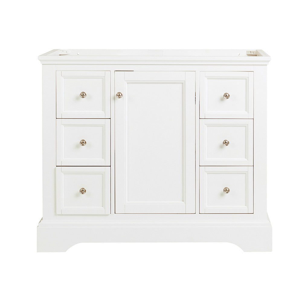 Fresca Windsor 40" Matte White Traditional Bathroom Cabinet