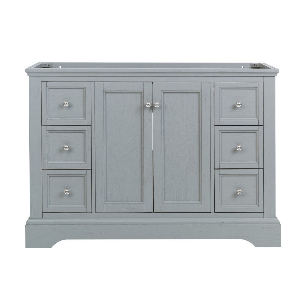 Fresca Windsor 48" Gray Textured Traditional Bathroom Cabinet