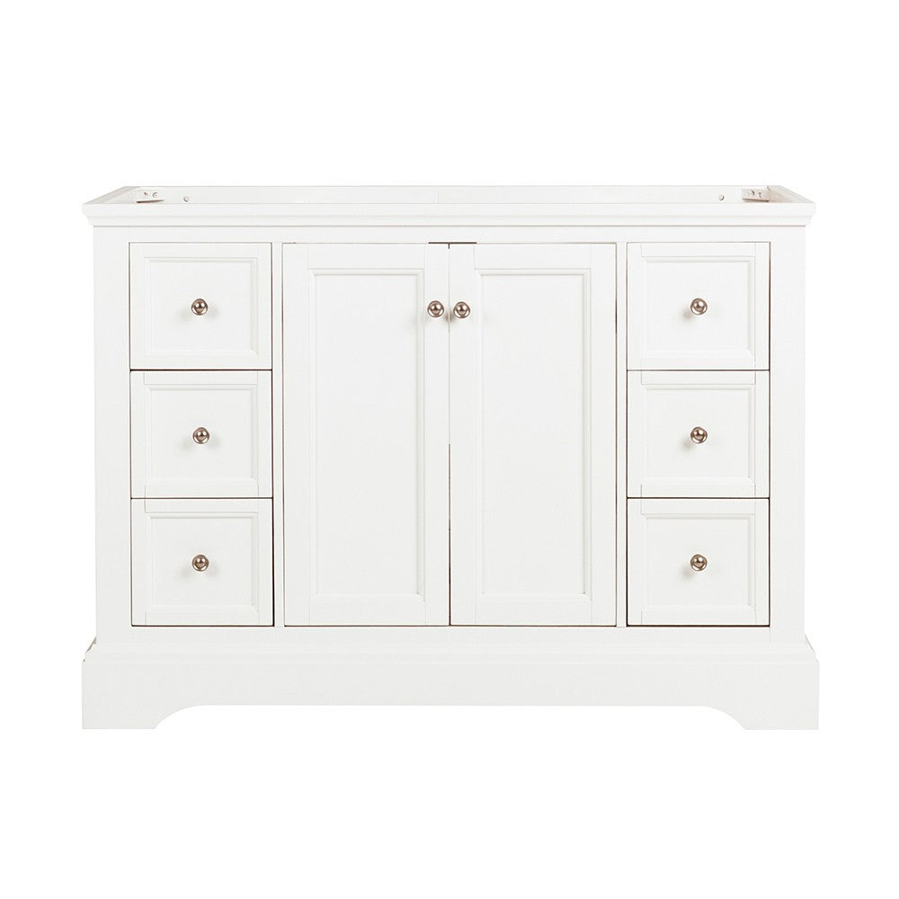 Fresca Windsor 48" Matte White Traditional Bathroom Cabinet