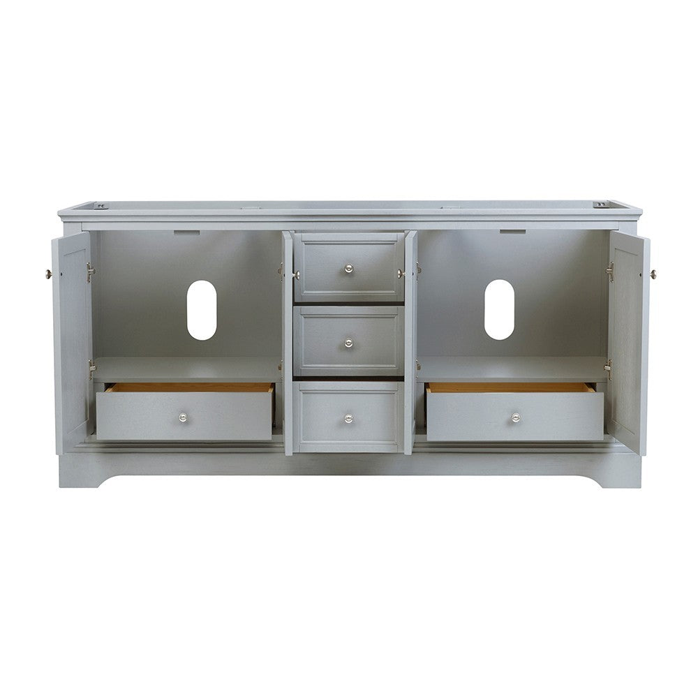 Fresca Windsor 72" Gray Textured Traditional Double Sink Bathroom Cabinet