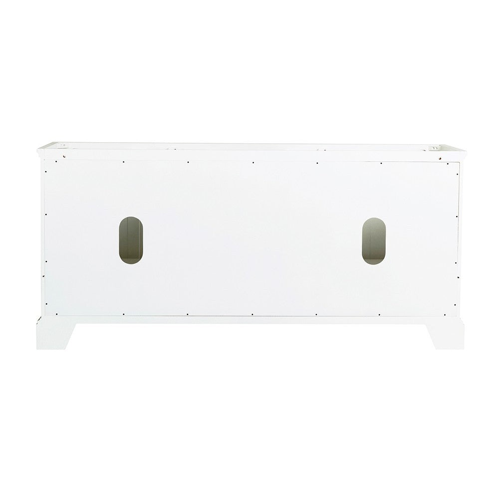 Fresca Windsor 72" Matte White Traditional Double Sink Bathroom Cabinet