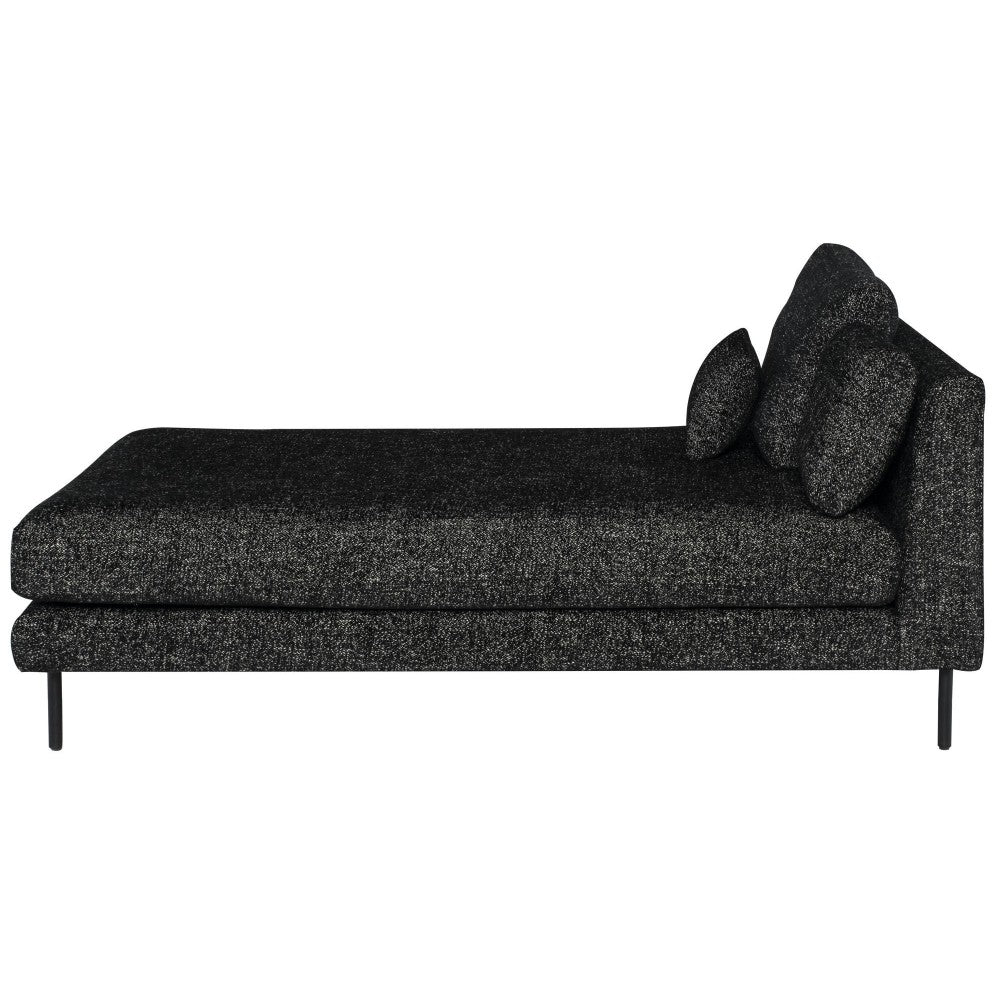 Gigi Salt & Pepper Fabric Modular Sofa Chaise