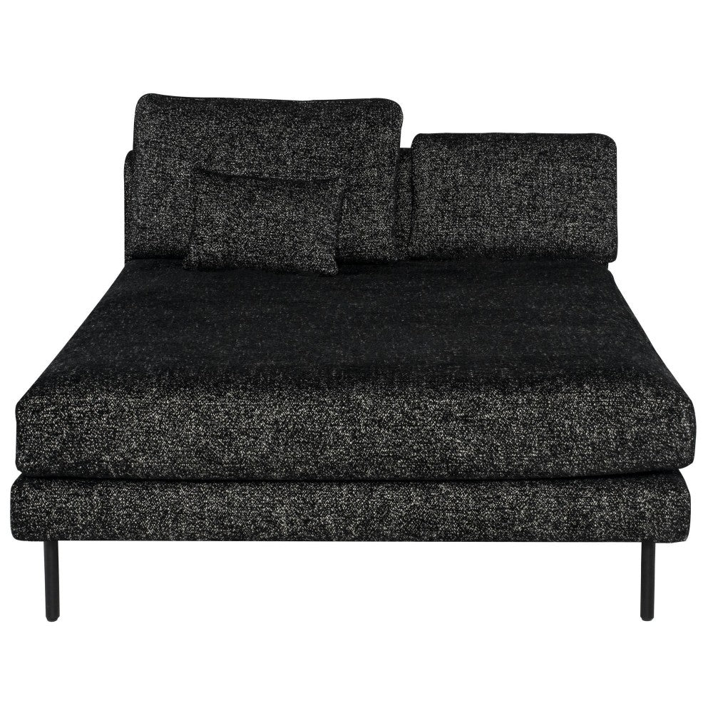 Gigi Salt & Pepper Fabric Modular Sofa Chaise