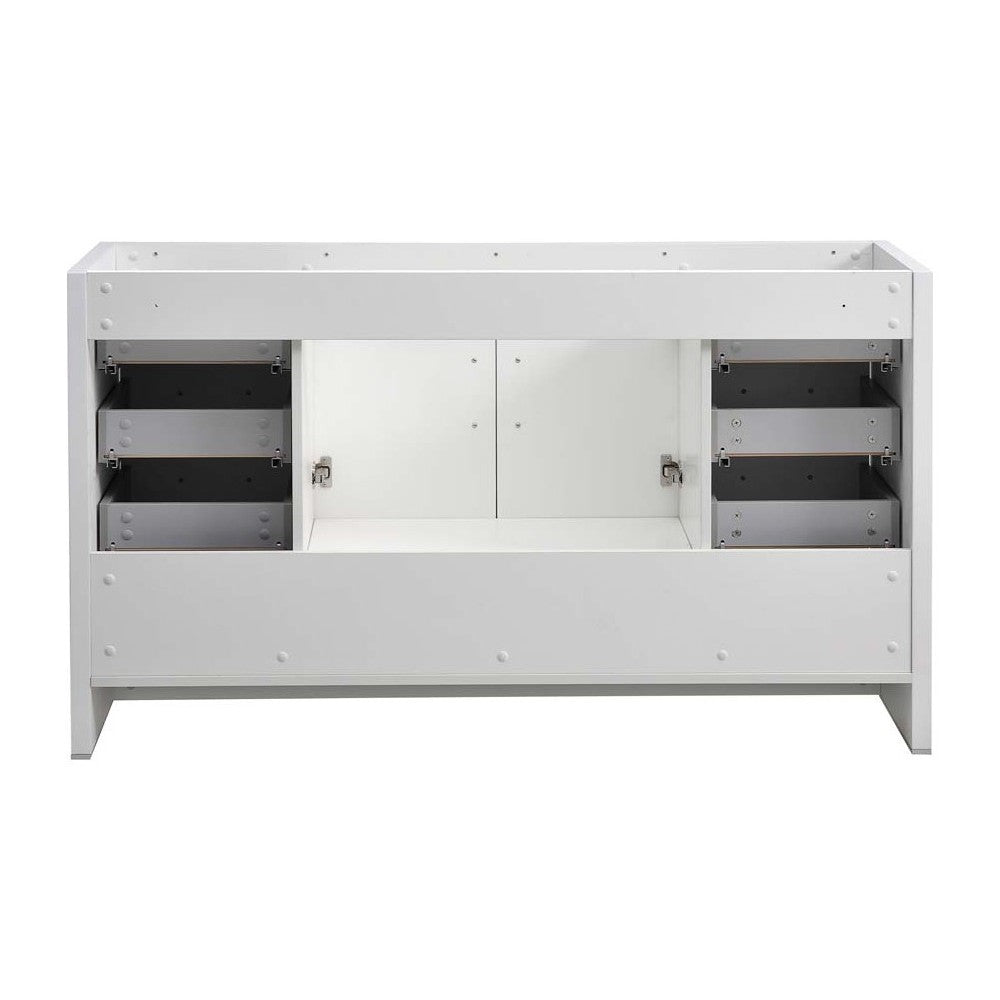 Imperia 60" Glossy White Free Standing Single Sink Modern Bathroom Cabinet