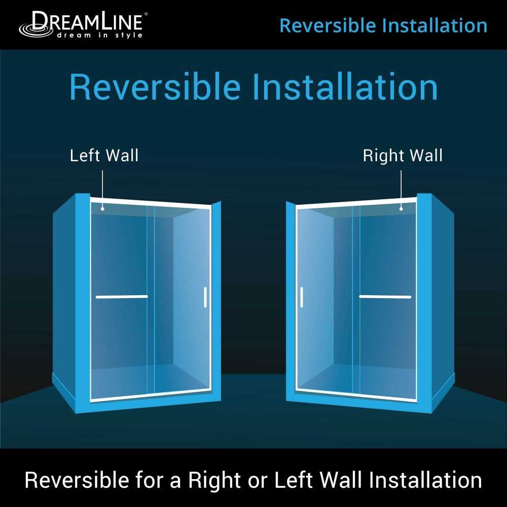 Infinity-Z 36 in. D x 48 in. W x 76 3/4 in. H Frosted Sliding Shower Door in Brushed Nickel, Center Drain Base, Backwall