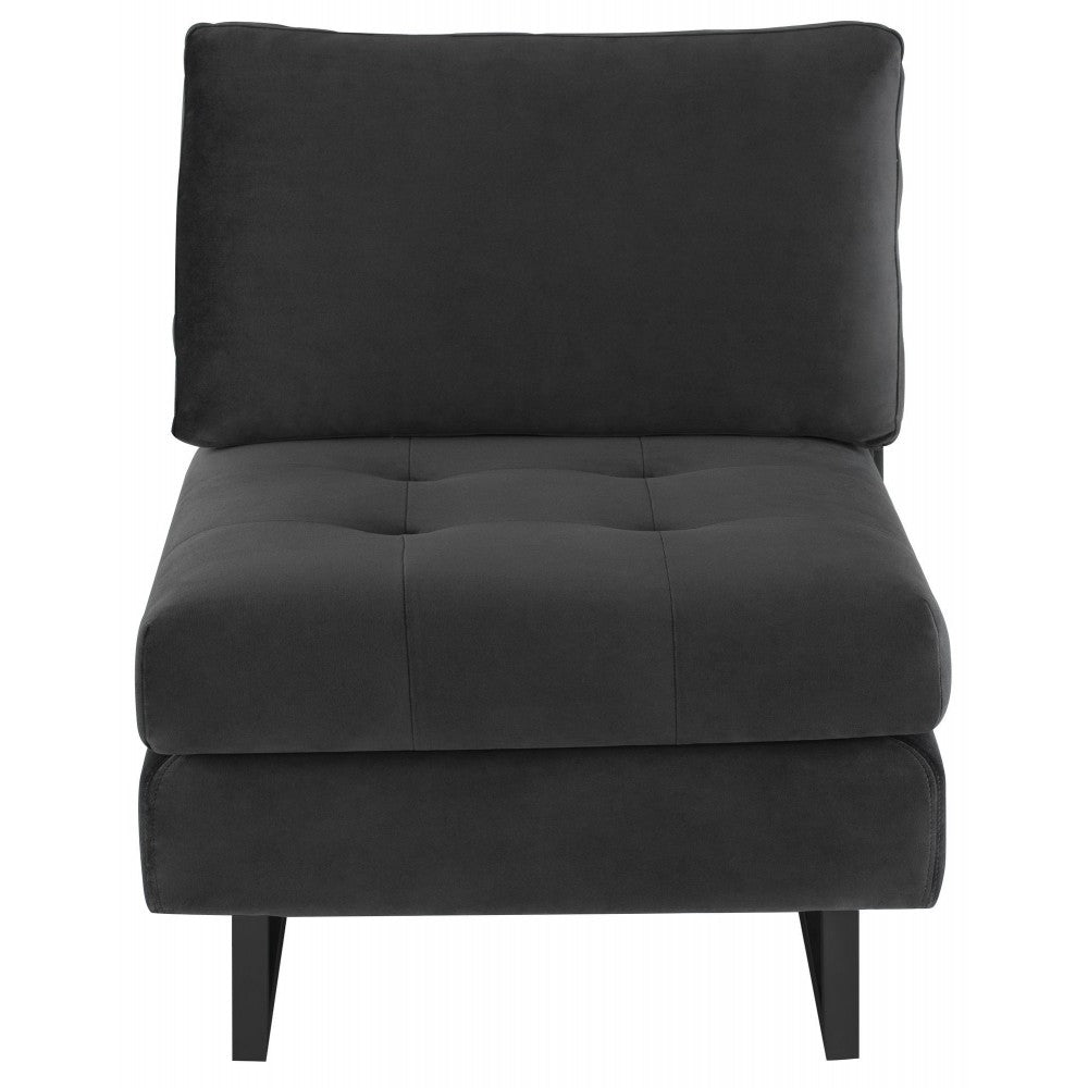 Janis Shadow Gray Fabric Armless Sofa Seat, HGSC551