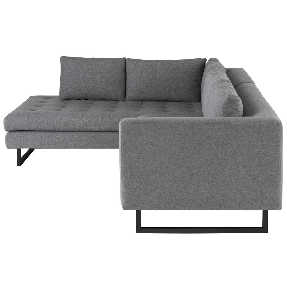 Janis Shale Gray Fabric Sectional Sofa, HGSC523