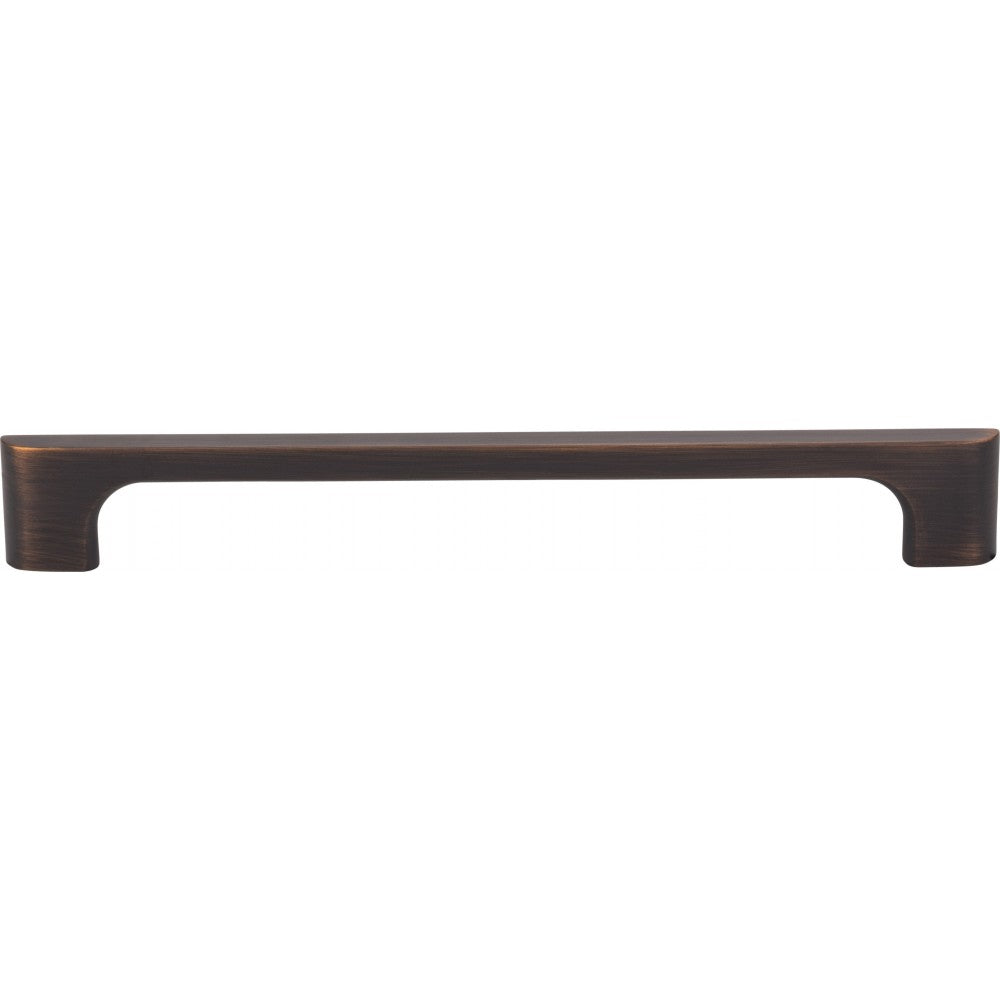 96 mm Center-to-Center Brushed Oil Rubbed Bronze Square Geometric Pattern Aberdeen Cabinet Cup Pull