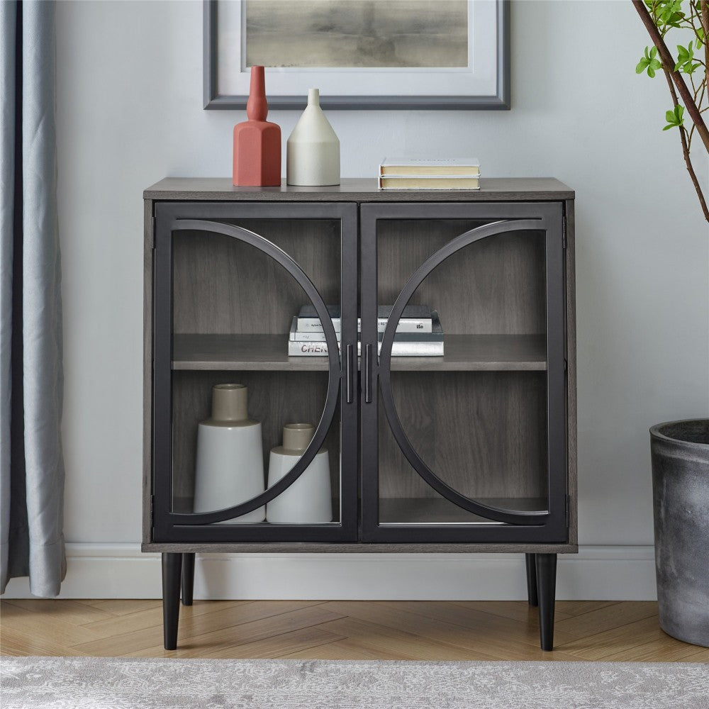 Lola 30" Industrial Storage Cabinet - Slate Gray
