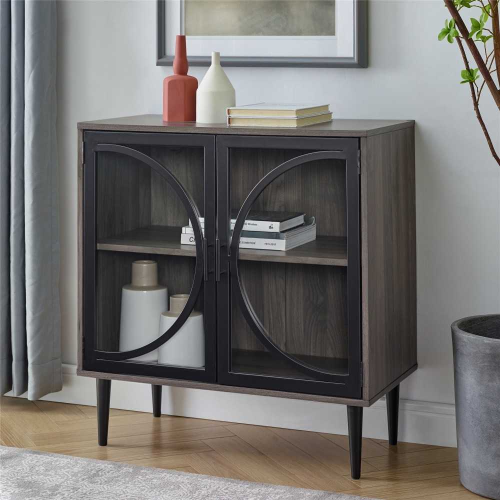 Lola 30" Industrial Storage Cabinet - Slate Gray