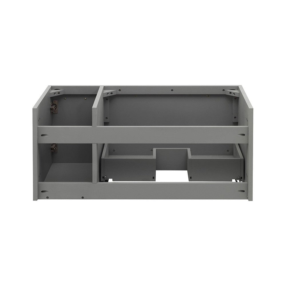 Lucera 36" Gray Wall Hung Undermount Sink Modern Bathroom Cabinet - Left Version