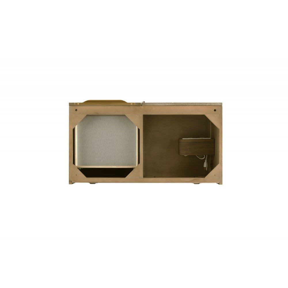 Mercer Island 36" Single Vanity, Latte Oak, Radiant Gold