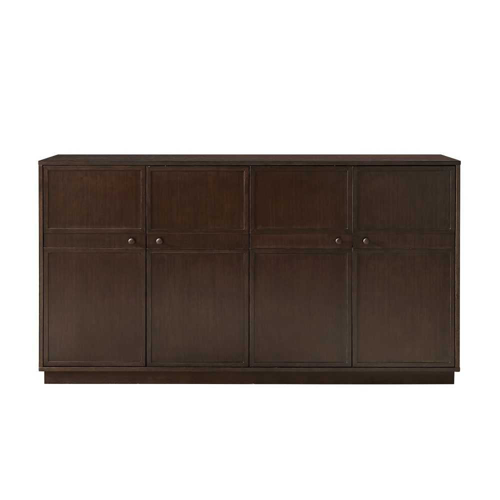 Noah 62" Framed 4 Door Sideboard - Dark Brown Oak