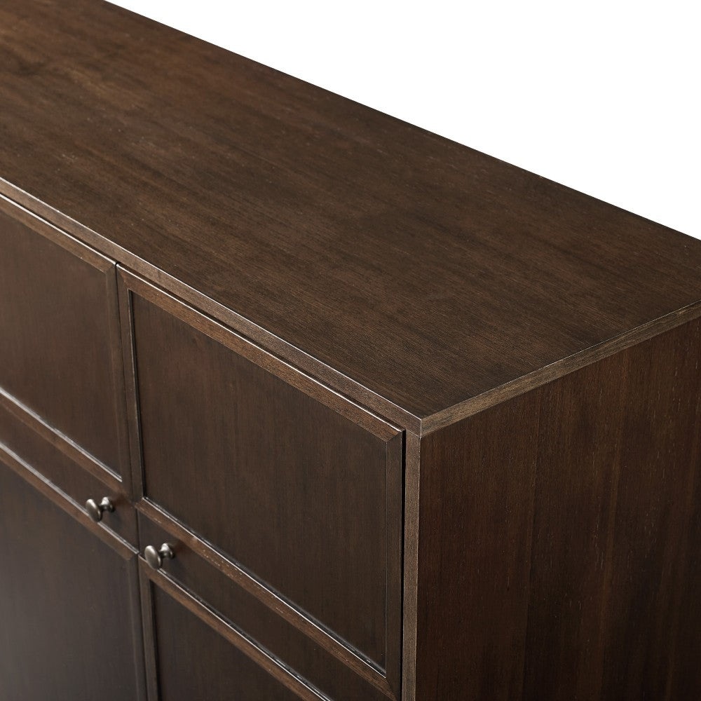 Noah 62" Framed 4 Door Sideboard - Dark Brown Oak