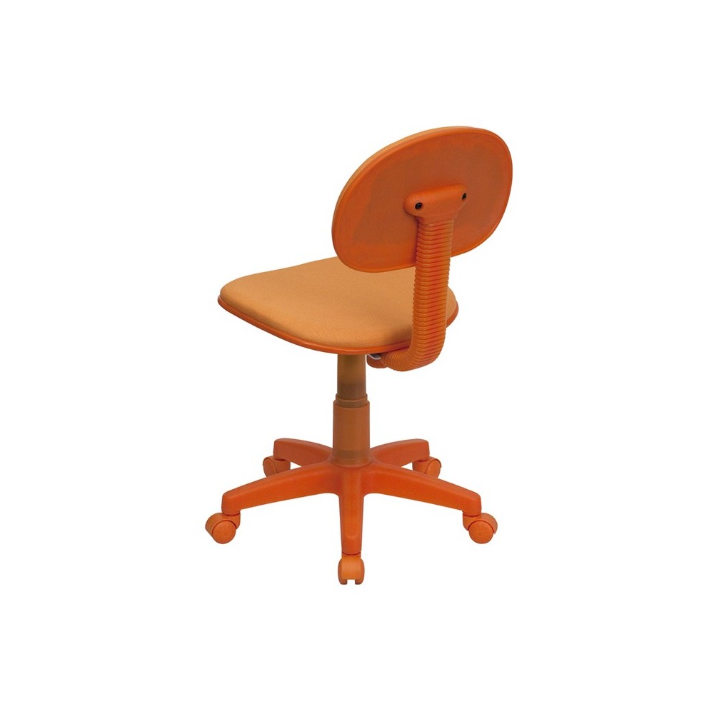 Orange Fabric Swivel Task Office Chair