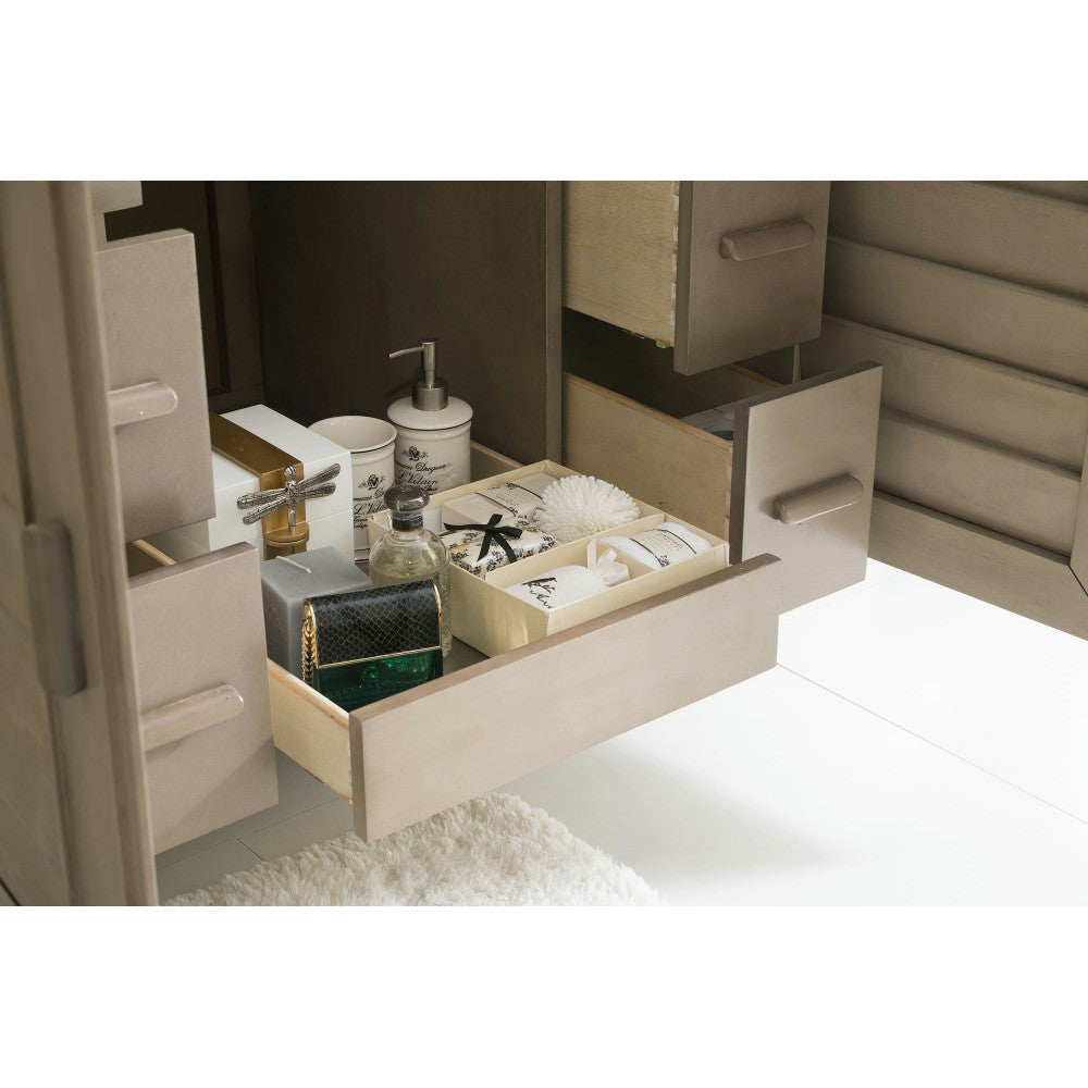 Portland 36" Single Vanity Whitewashed Walnut, w/ 3 CM Eternal Serena Quartz Top