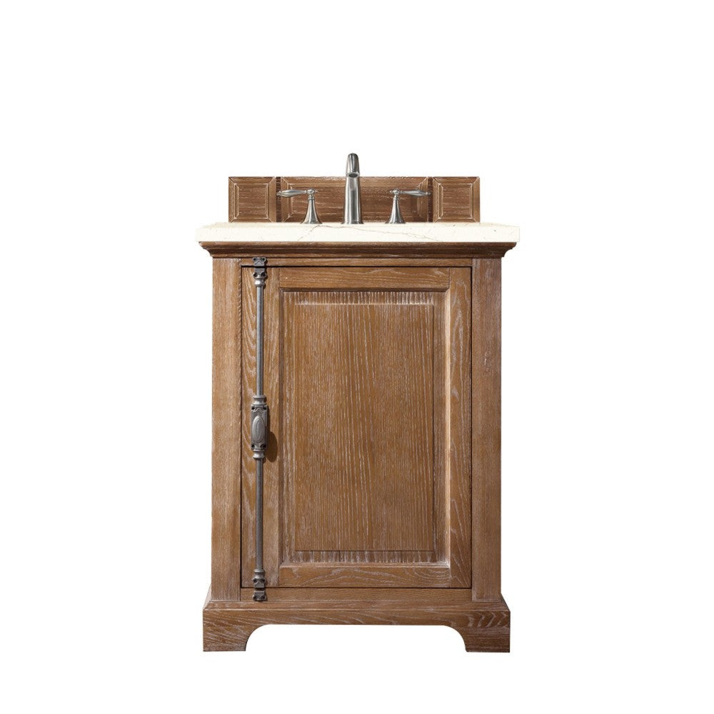 Providence 26" Single Vanity, Driftwood, w/ 3 CM Eternal Marfil Quartz Top