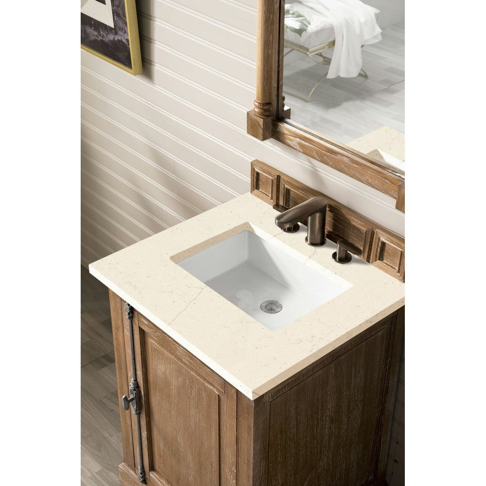 Providence 26" Single Vanity, Driftwood, w/ 3 CM Eternal Marfil Quartz Top