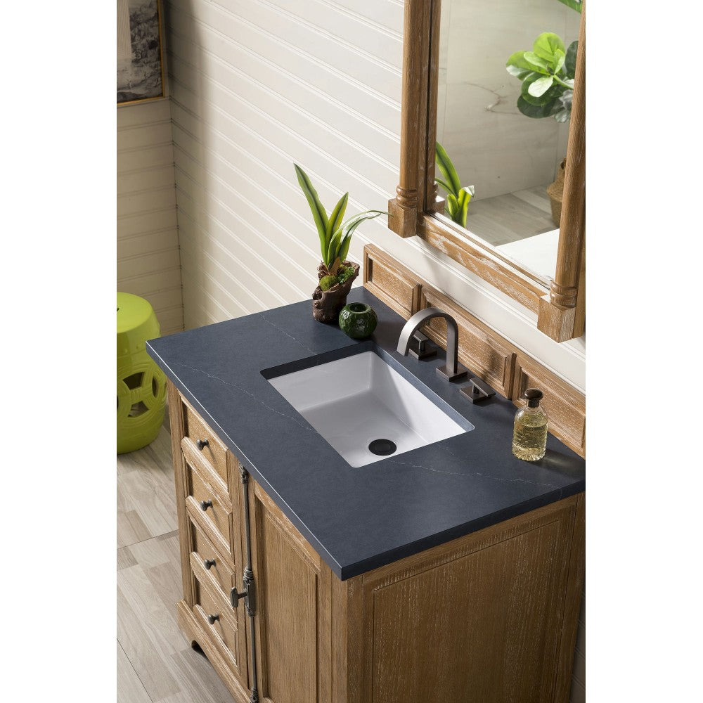 Providence 36" Single Vanity, Driftwood, w/ 3 CM Charcoal Soapstone Quartz Top