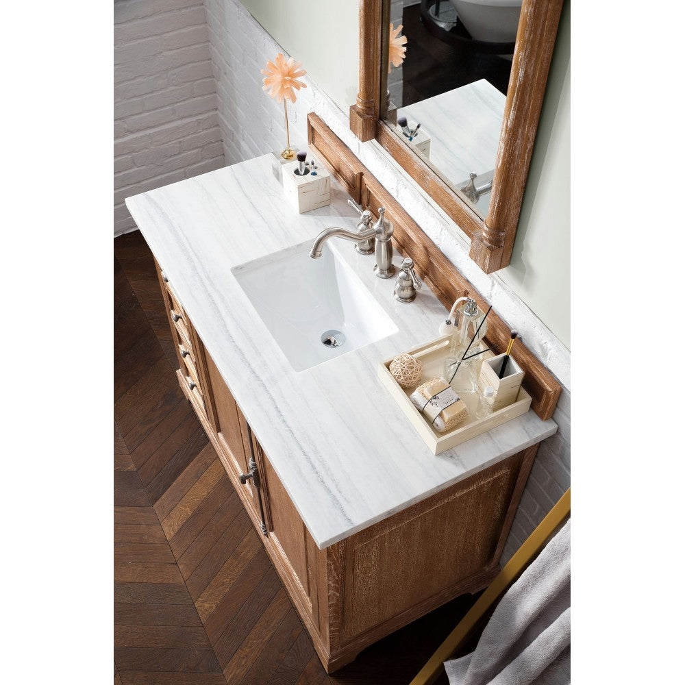 Providence 48" Driftwood Single Vanity w/ 3 CM Arctic Fall Solid Surface Top