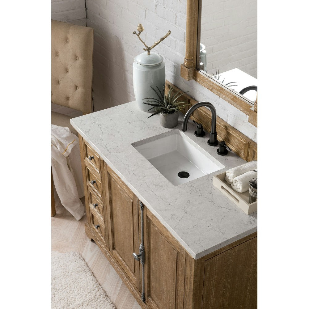 Providence 48" Single Vanity Driftwood w/ 3 CM Eternal Jasmine Pearl Quartz Top
