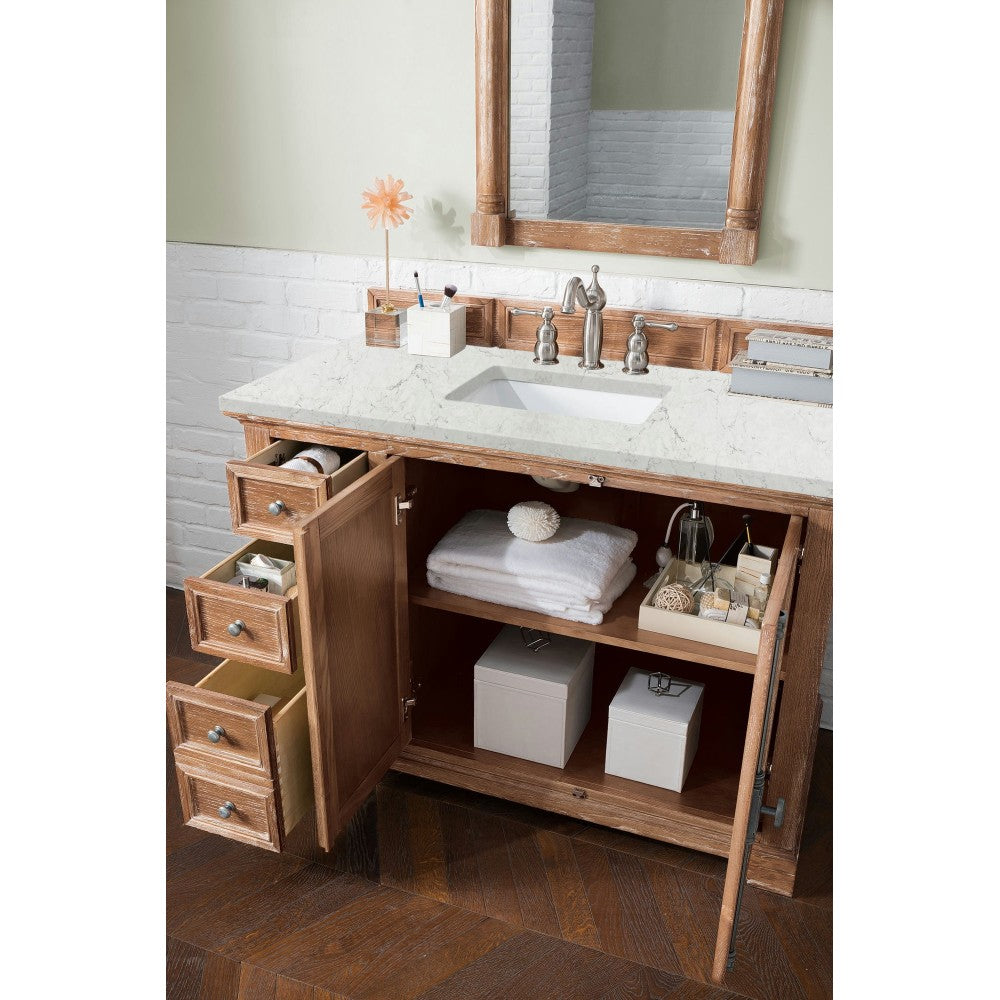 Providence 48" Single Vanity Driftwood w/ 3 CM Eternal Jasmine Pearl Quartz Top