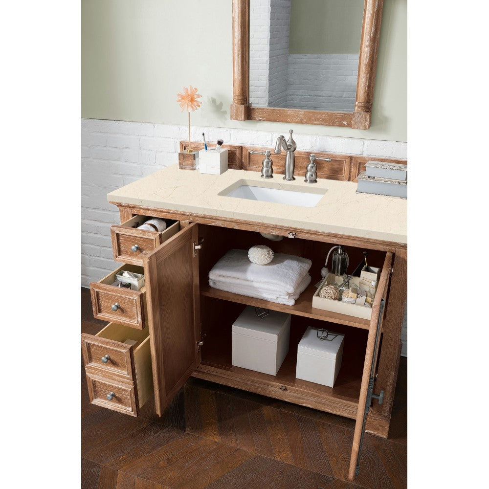 Providence 48" Single Vanity, Driftwood, w/ 3 CM Eternal Marfil Quartz Top