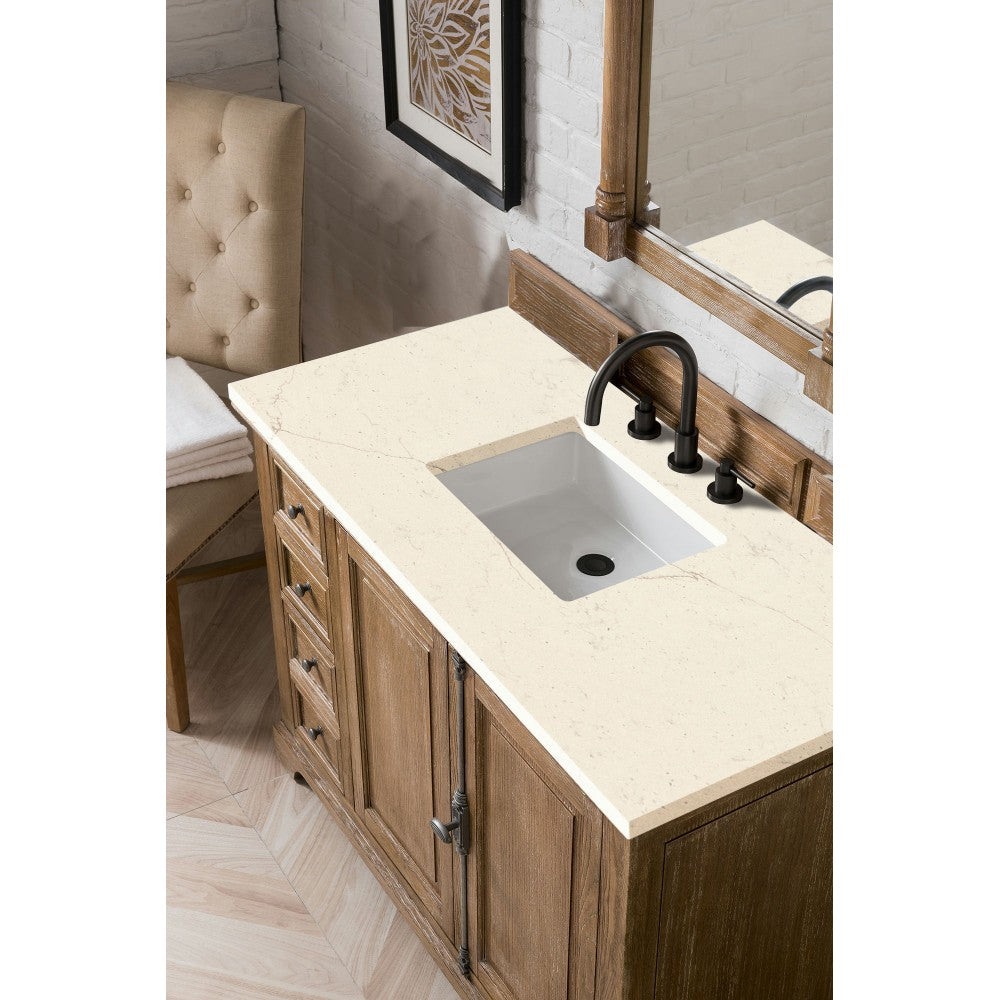 Providence 48" Single Vanity, Driftwood, w/ 3 CM Eternal Marfil Quartz Top