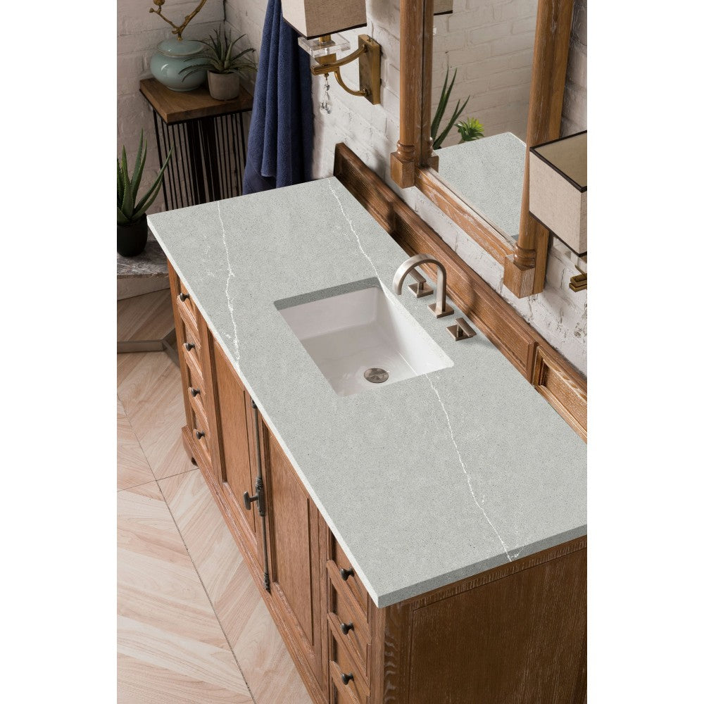 Providence 60" Single Vanity, Driftwood, w/ 3 CM Eternal Serena Quartz Top