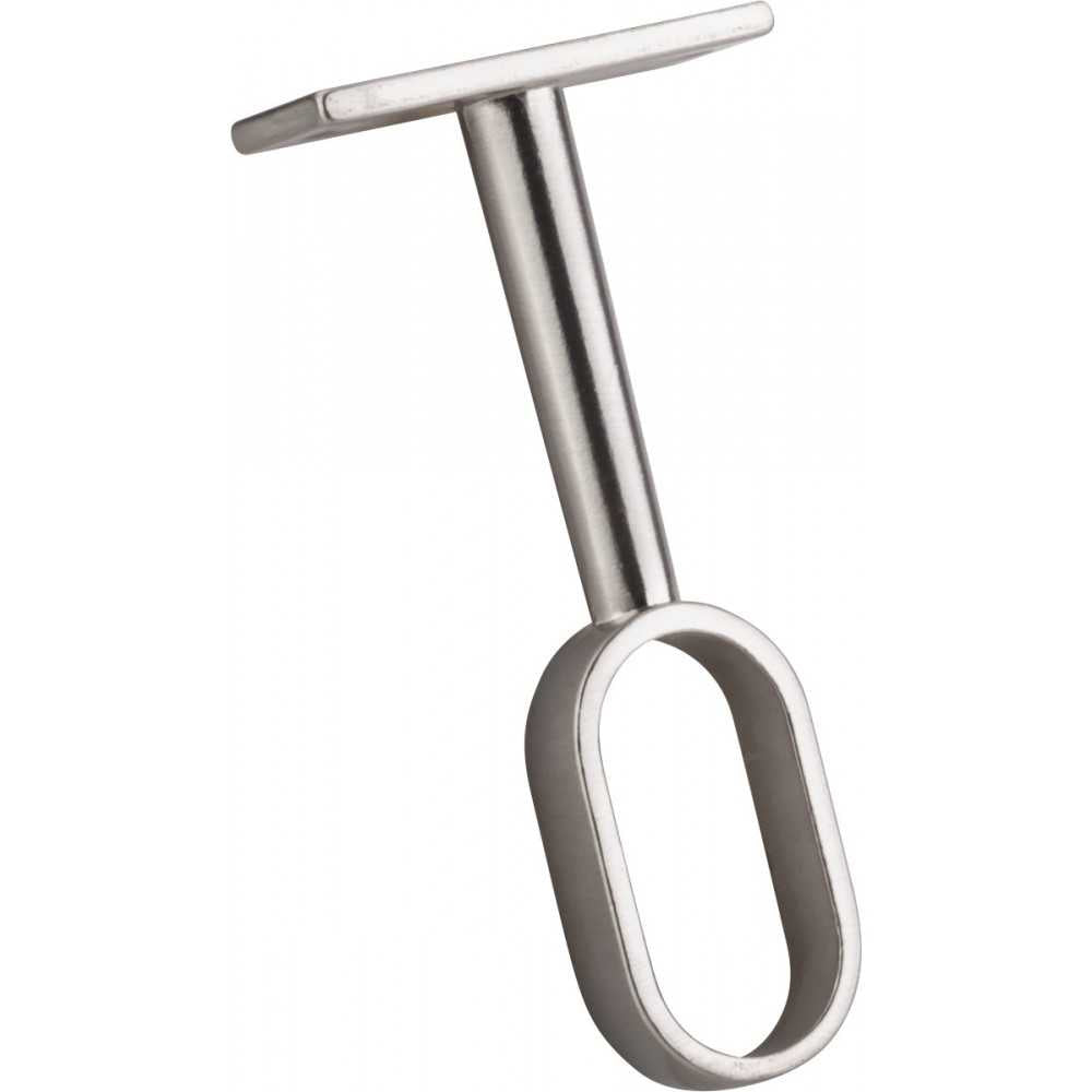 1-1/2" Overall Length Brushed Pewter Rectangle Annadale Cabinet Knob