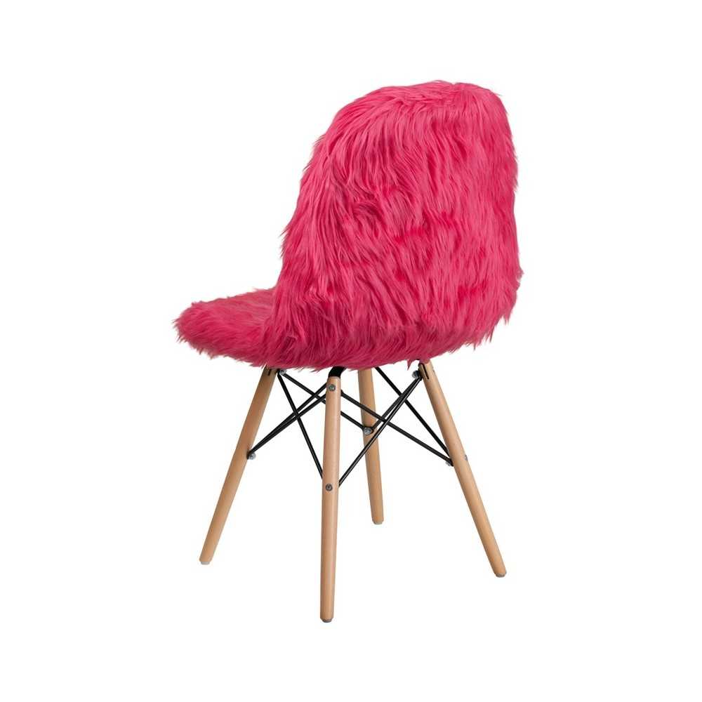 Shaggy Dog Hot Pink Accent Chair