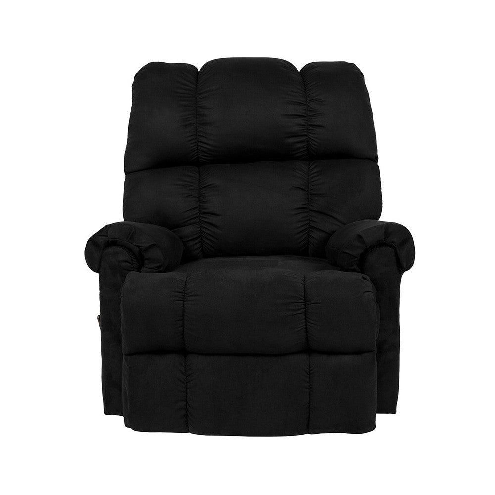 Sierra Black Microfiber Rocker Recliner