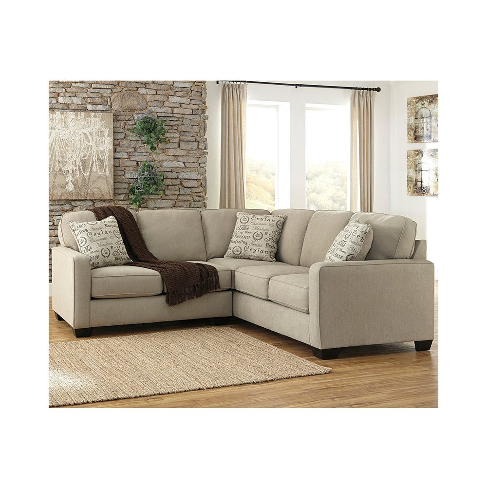 Signature Design by Ashley Alenya 2-Piece Sofa Sectional in Quartz Microfiber