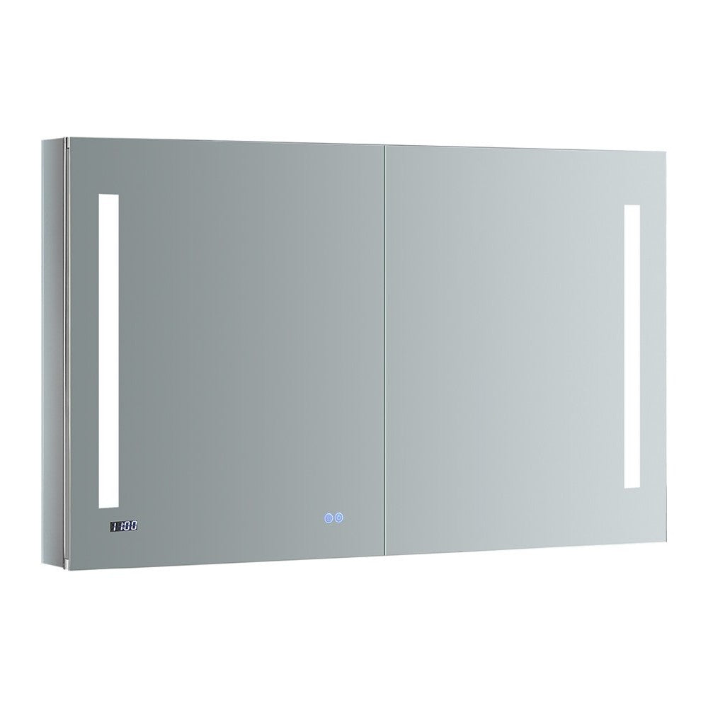 Tiempo 48" Wide x 30" Tall Bathroom Medicine Cabinet w/ LED Lighting & Defogger
