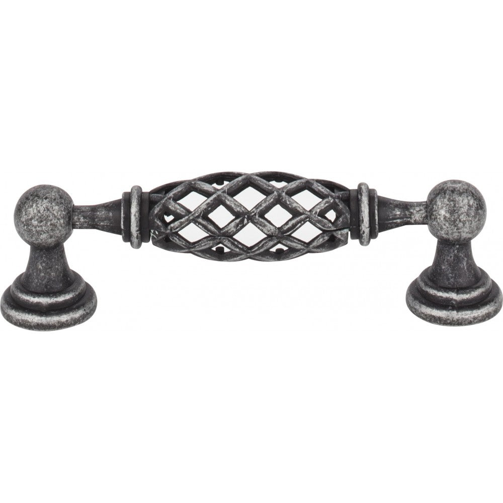 160 mm Center-to-Center Lightly Distressed Antique Brass Beaded Prestige Cabinet Pull