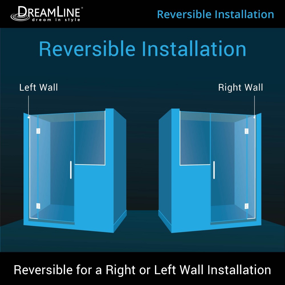 Unidoor-X 68-68 1/2 in. W x 72 in. H Frameless Hinged Shower Door in Oil Rubbed Bronze