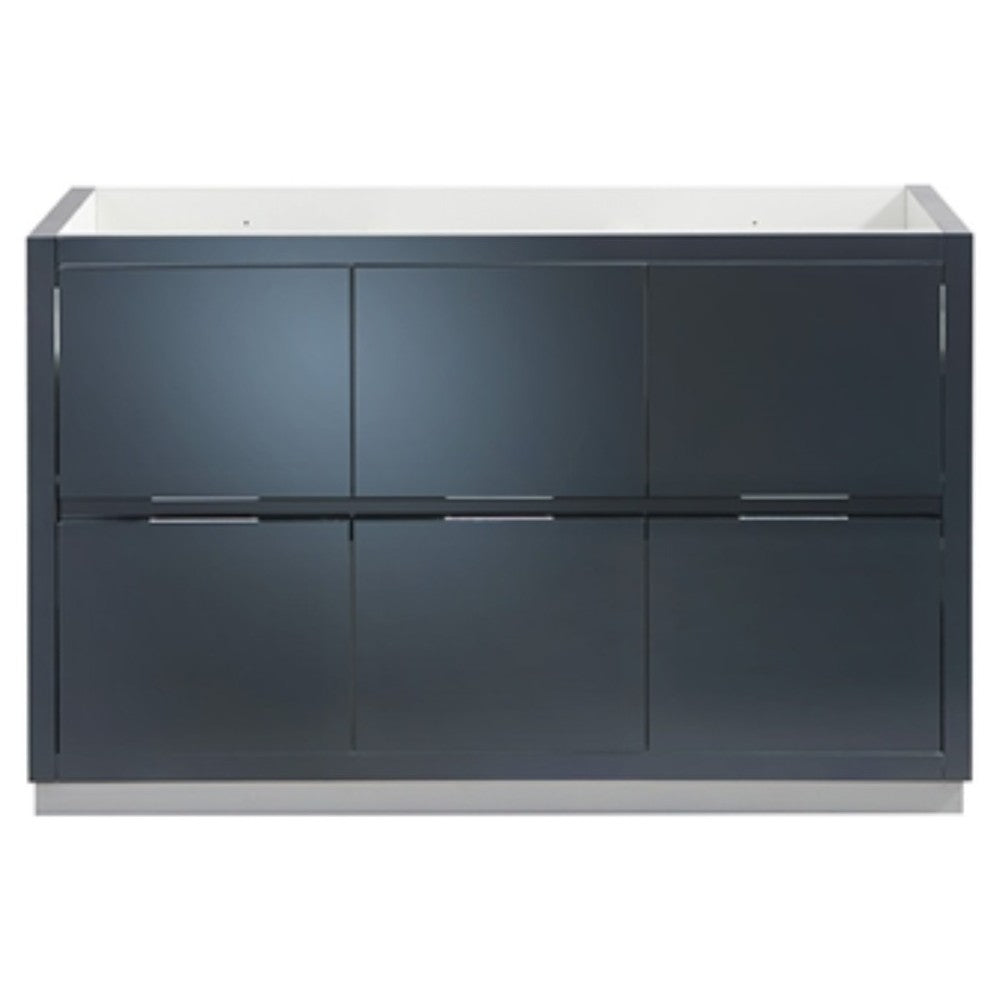 Valencia 48" Dark Slate Gray Free Standing Double Sink Modern Bathroom Cabinet