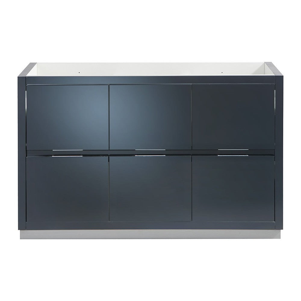 Valencia 48" Dark Slate Gray Free Standing Single Sink Modern Bathroom Cabinet