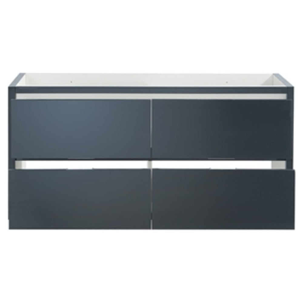 Valencia 60" Dark Slate Gray Free Standing Double Sink Modern Bathroom Cabinet