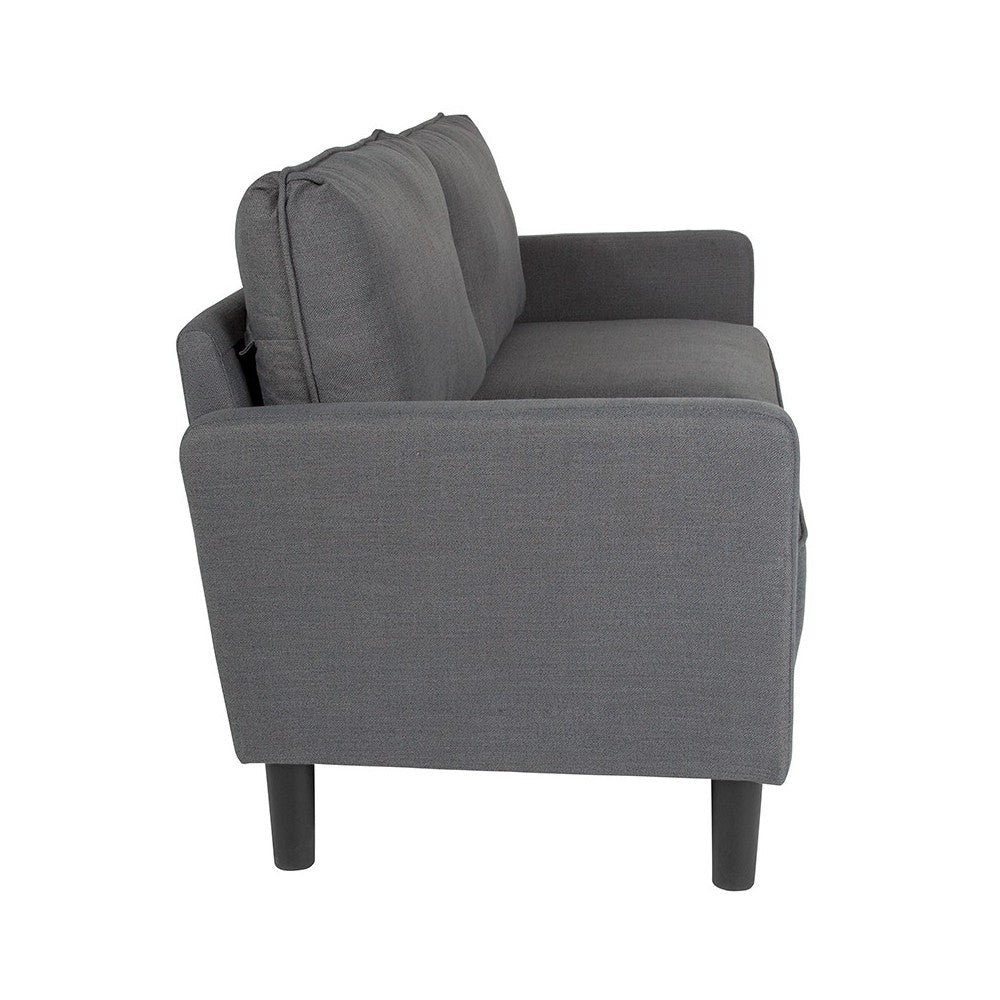 Washington Park Upholstered Sofa in Dark Gray Fabric