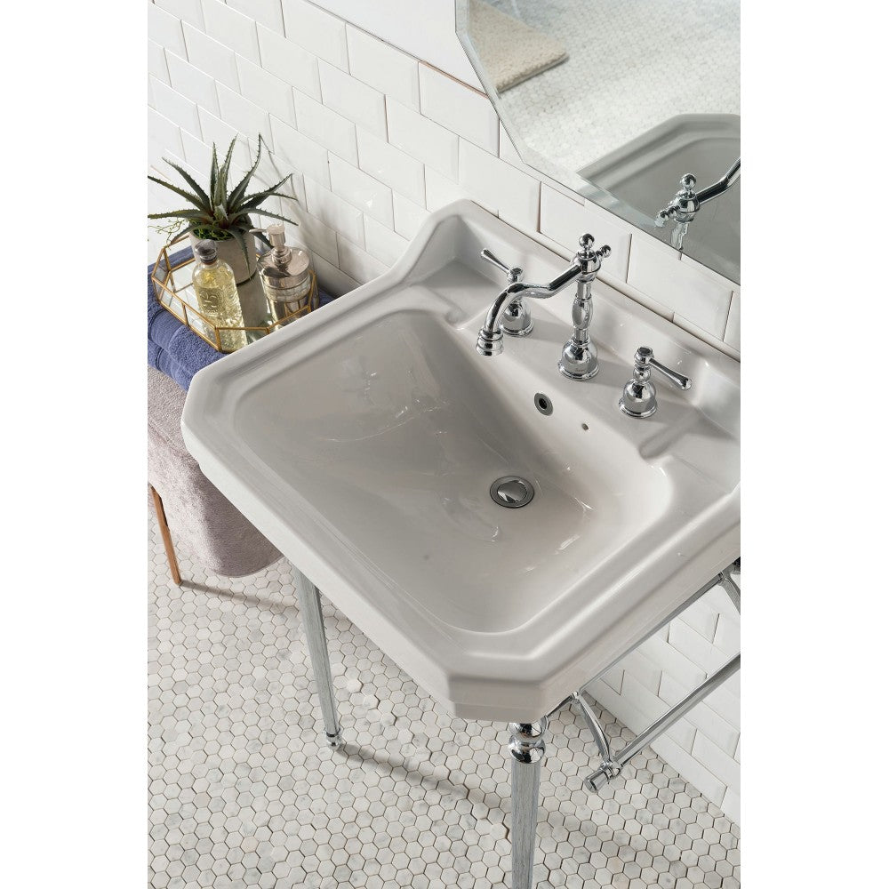 Wellington 24" Single Console Single Sink w/ Chrome Finish Stand