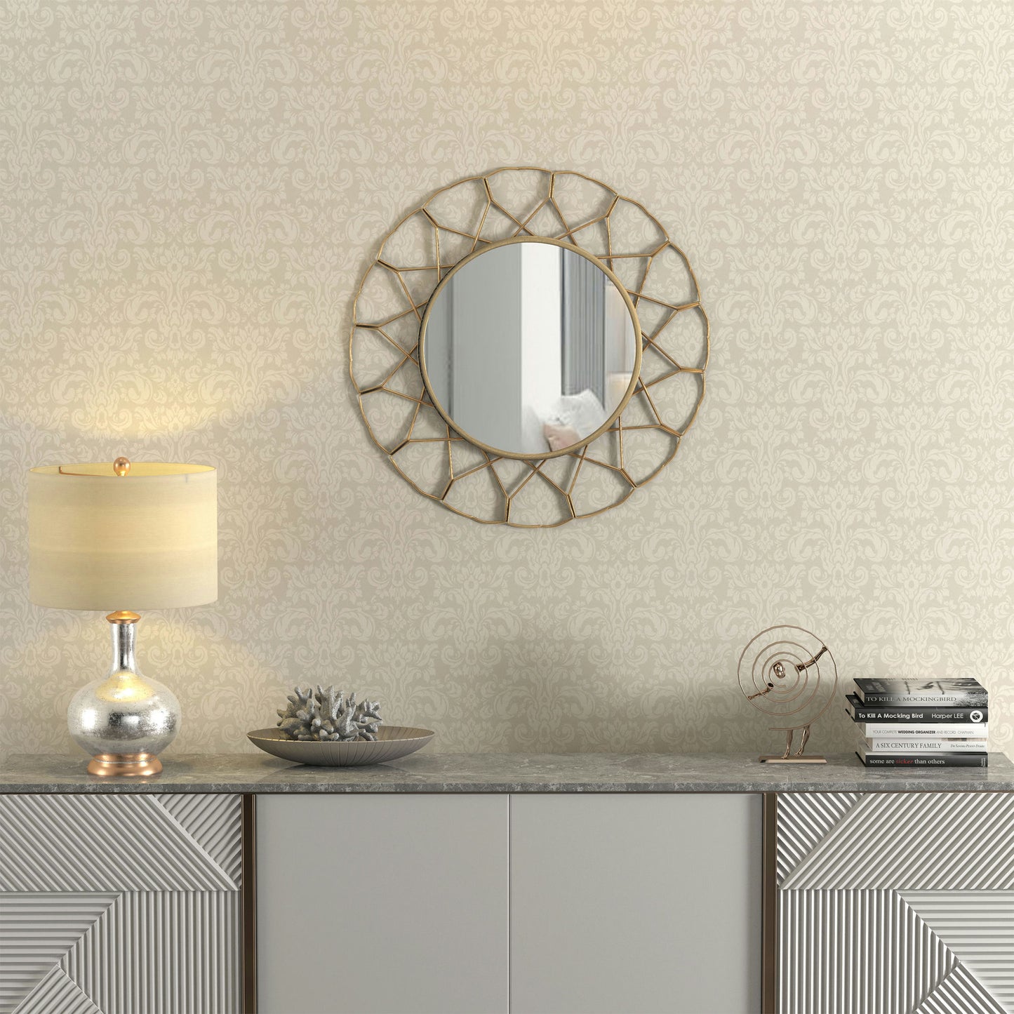 Mallory Gold Metal Mirror