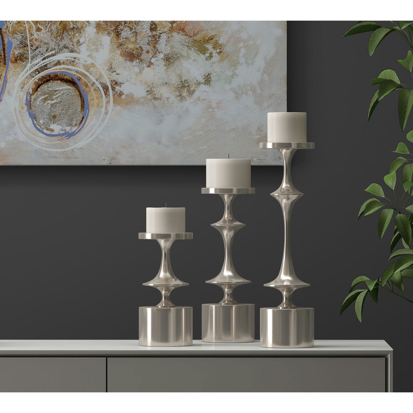 Carmella Metal Candle Holder Medium