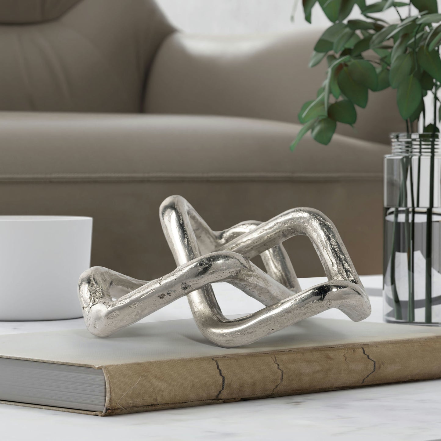 Constance Silver Knot Metal Sculpture