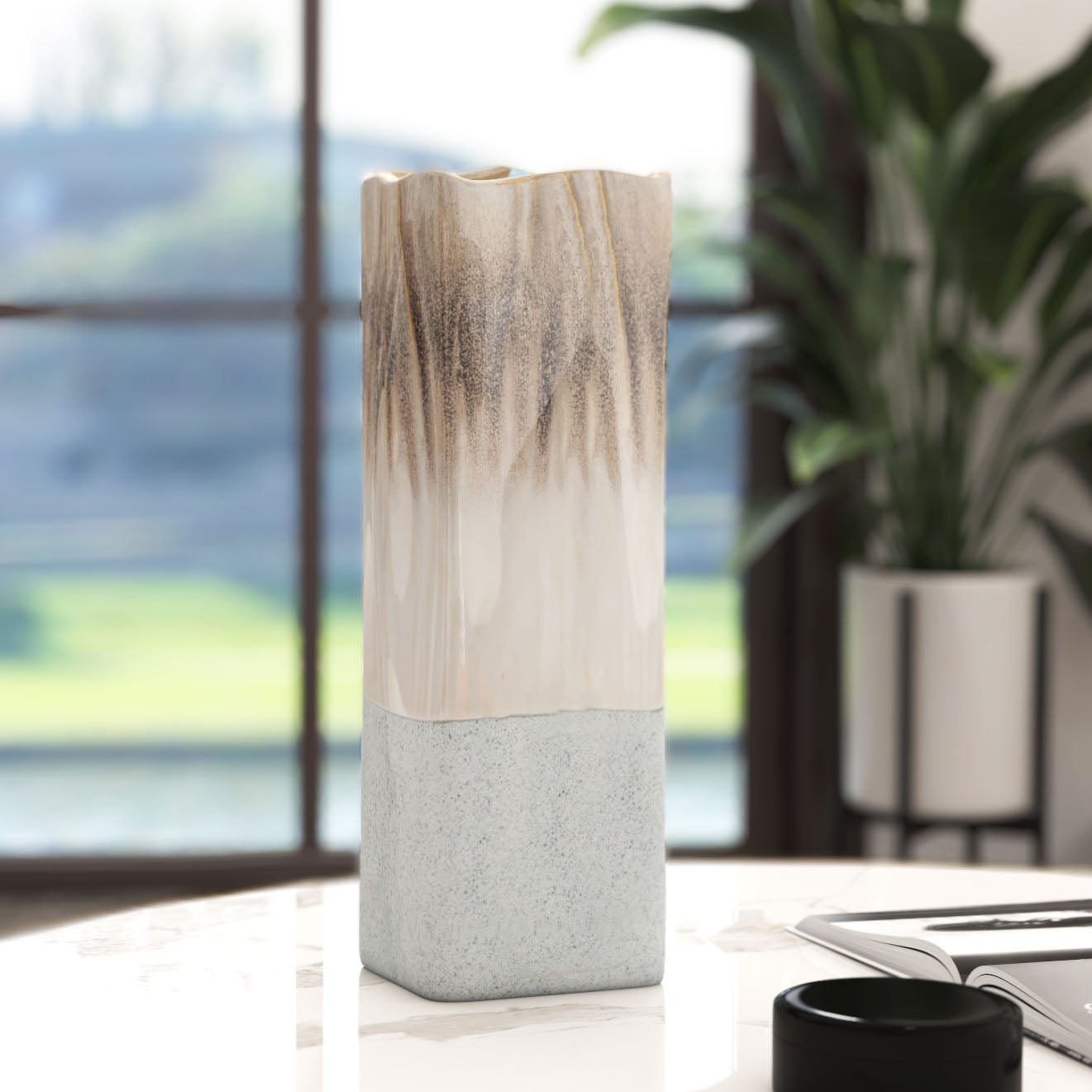 Saunton 16" Ceramic Table Vase Large