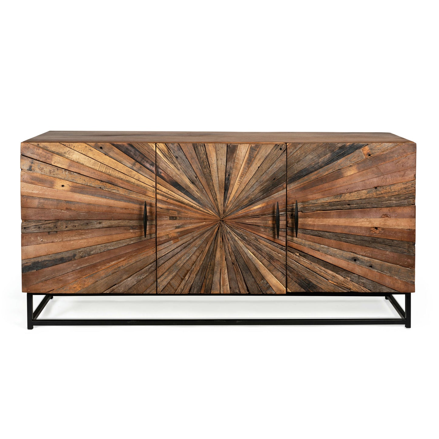 Preston 63" Wide 3 Door Reclaimed Wood Sideboard