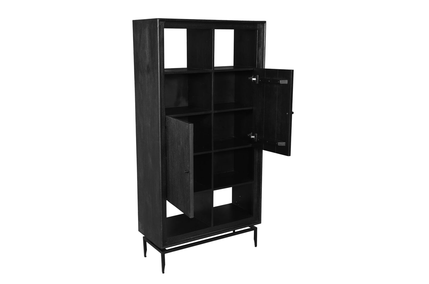 Camilo 72" High 2 Door Black Accent Cabinet