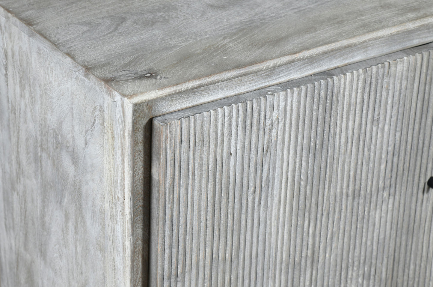Camilo 69" Wide 3 Door Gray Wood Sideboard