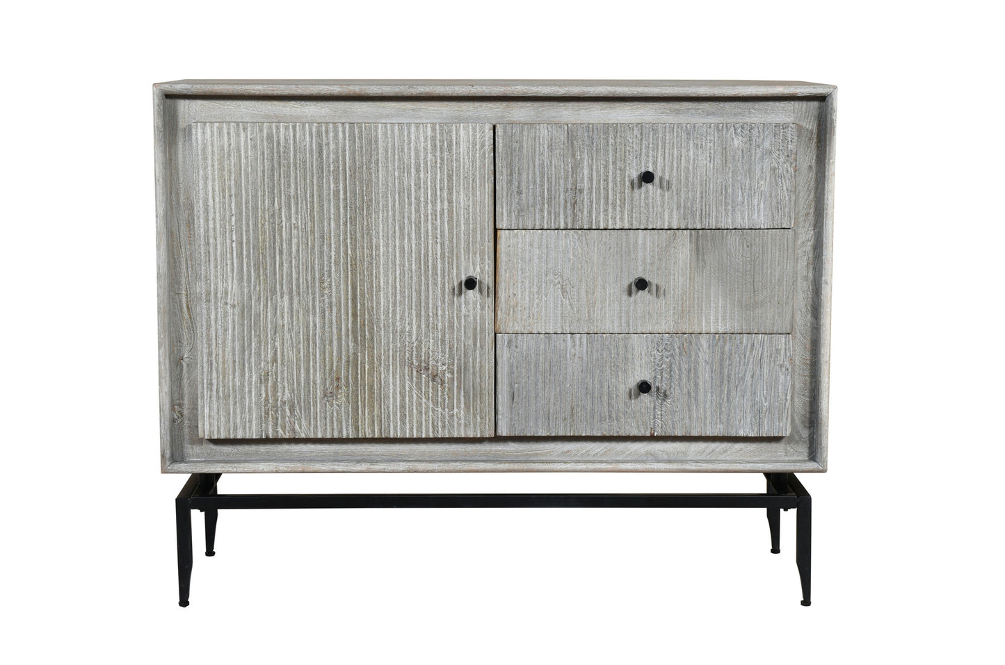 Camilo 3 Drawer Wood Gray Accent Cabinet